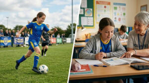 Fotballklubber og leksehjelp – kombinasjonen av idrett og utdanning